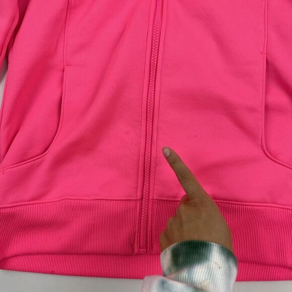 Under Armour ColdGear Full Zip Hooded Fleece Jacket Pink Ribbon Breast Cancer S - Picture 4 of 7